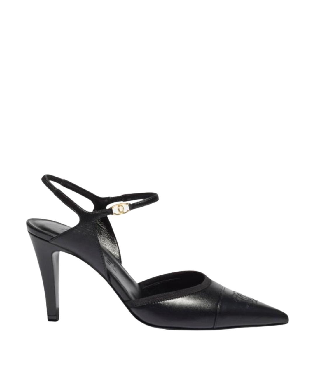 CHANEL Черные кожаные туфли, фото 1