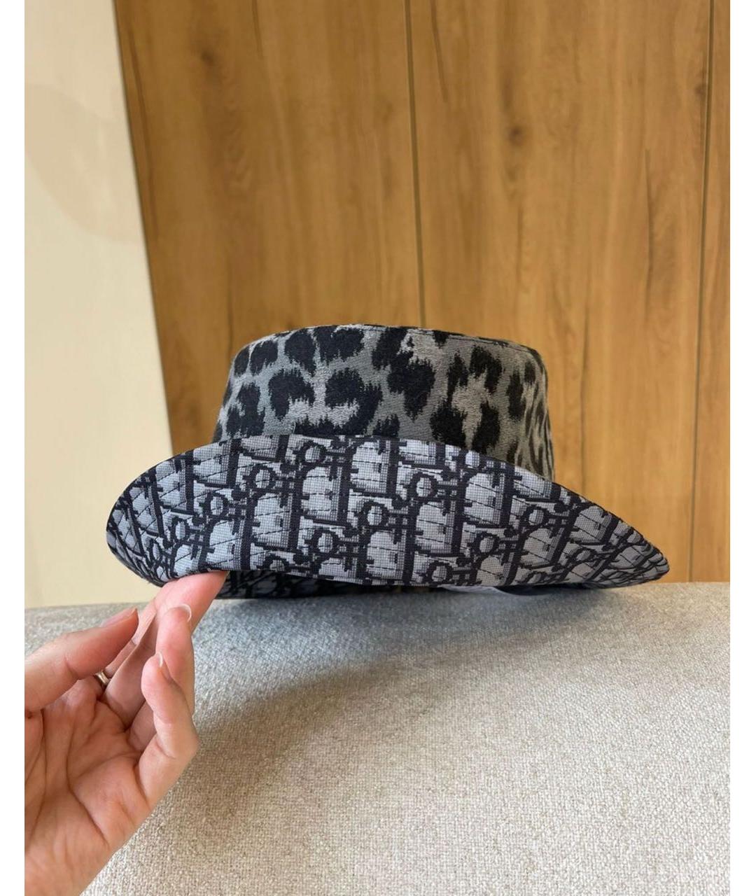 CHRISTIAN DIOR Темно-синяя синтетическая панама, фото 5
