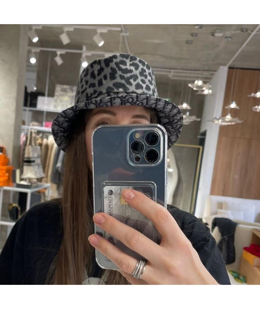 CHRISTIAN DIOR Темно-синяя синтетическая панама, фото 4