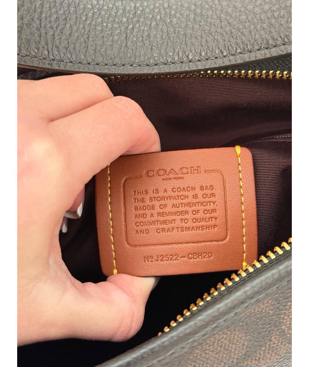COACH Коричневая сумка через плечо, фото 7