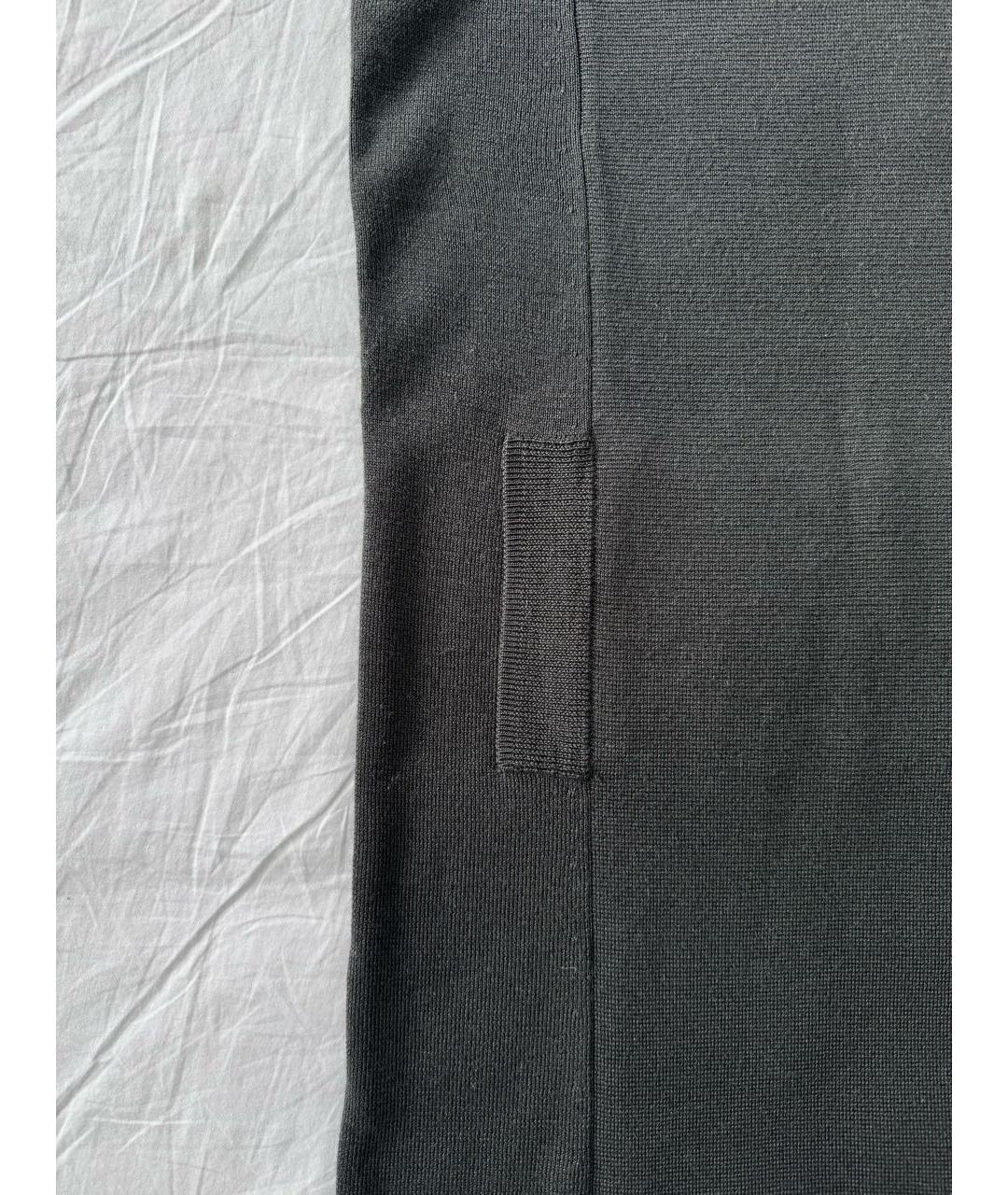 CELINE Черное шерстяное повседневное платье, фото 2