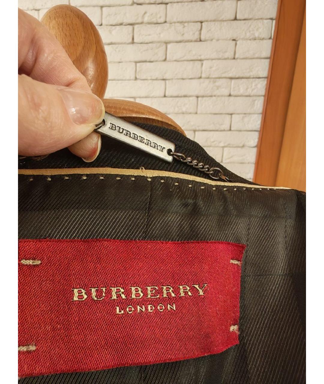 BURBERRY Черный шерстяной жакет/пиджак, фото 3