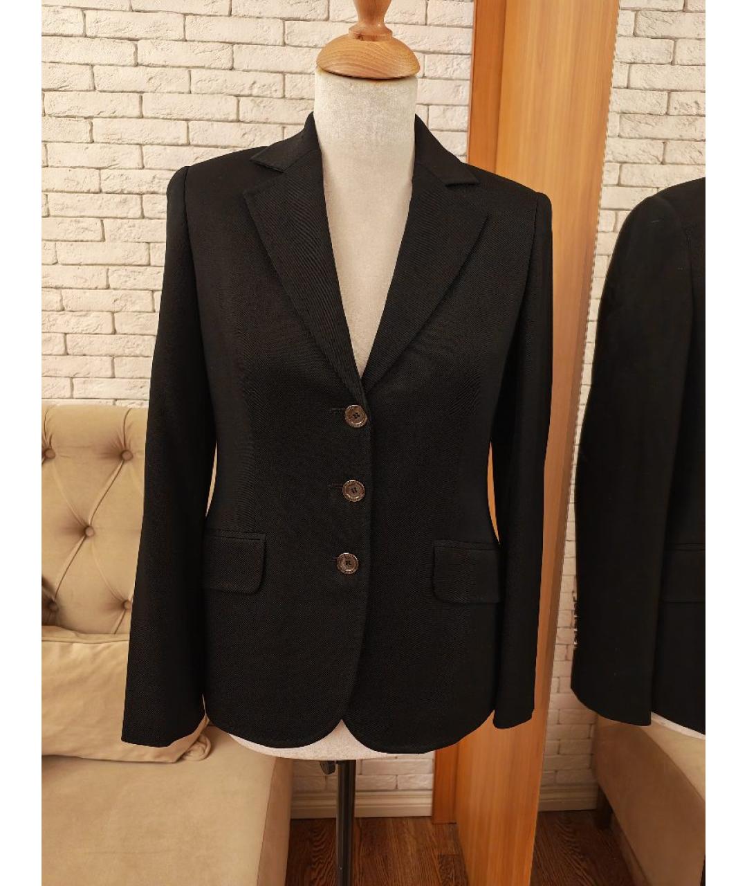 BURBERRY Черный шерстяной жакет/пиджак, фото 6