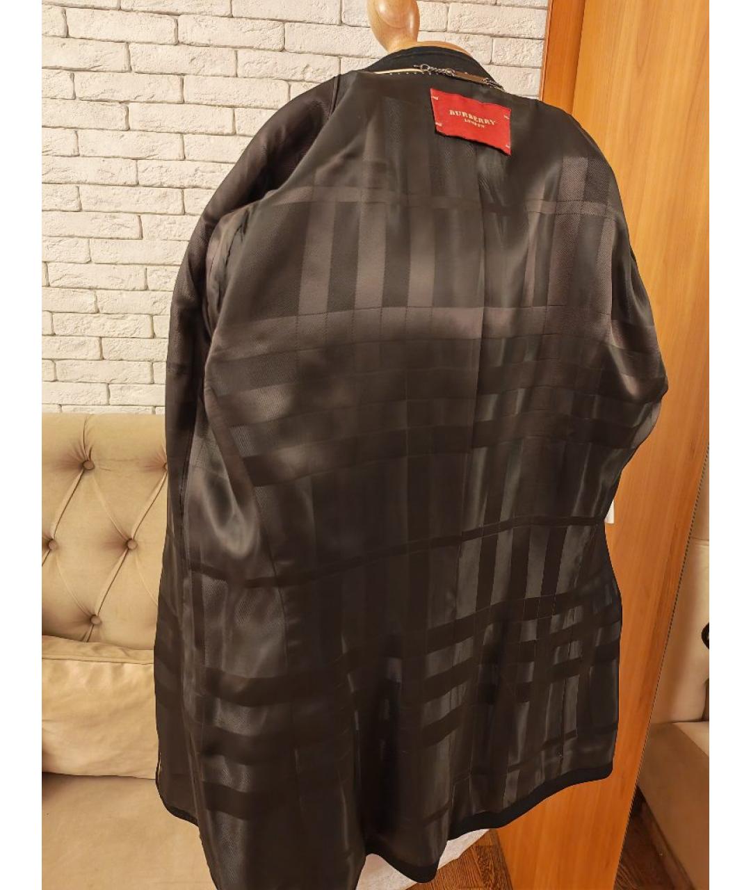 BURBERRY Черный шерстяной жакет/пиджак, фото 4