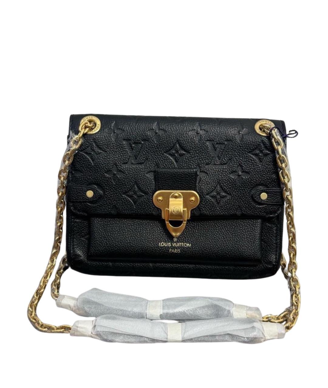 LOUIS VUITTON Черная кожаная сумка через плечо, фото 1