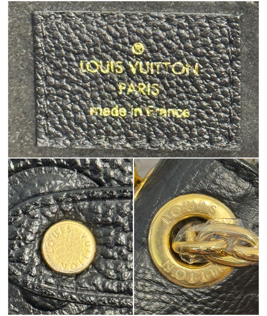 LOUIS VUITTON Черная кожаная сумка через плечо, фото 7