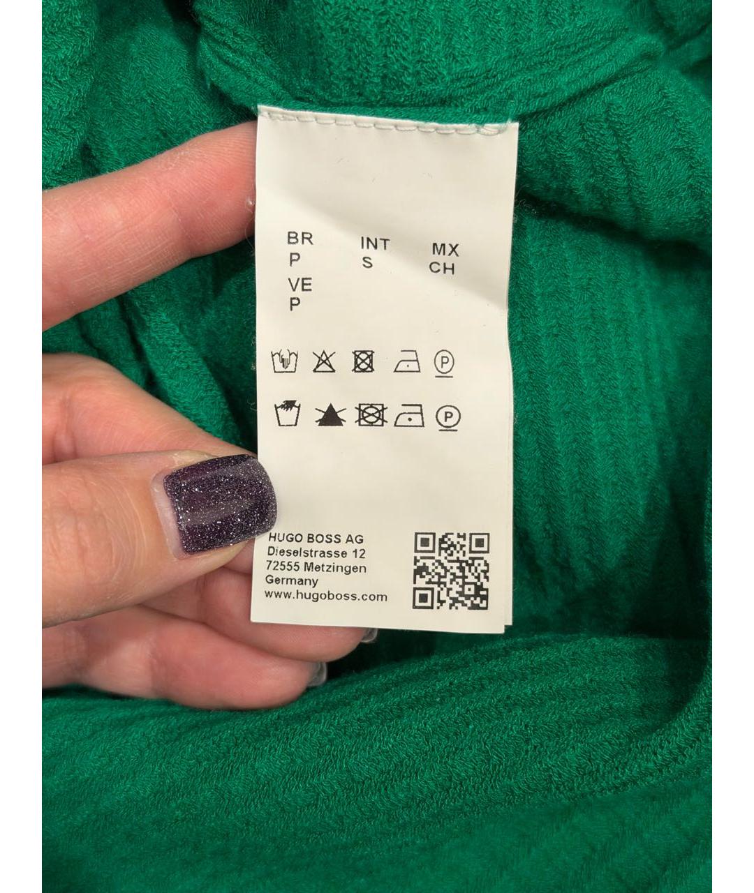 HUGO BOSS Зеленые вискозное повседневное платье, фото 3