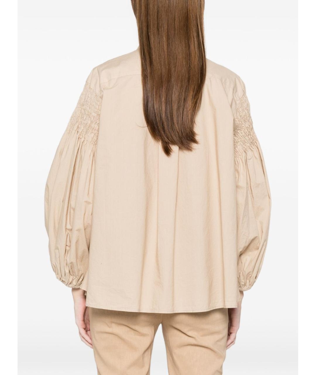 PINKO Бежевая хлопковая рубашка, фото 4