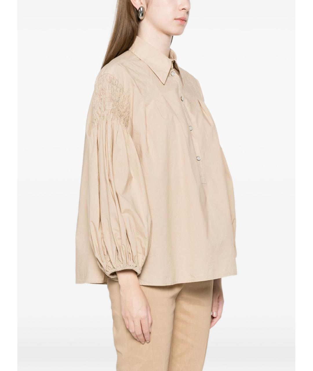 PINKO Бежевая хлопковая рубашка, фото 3