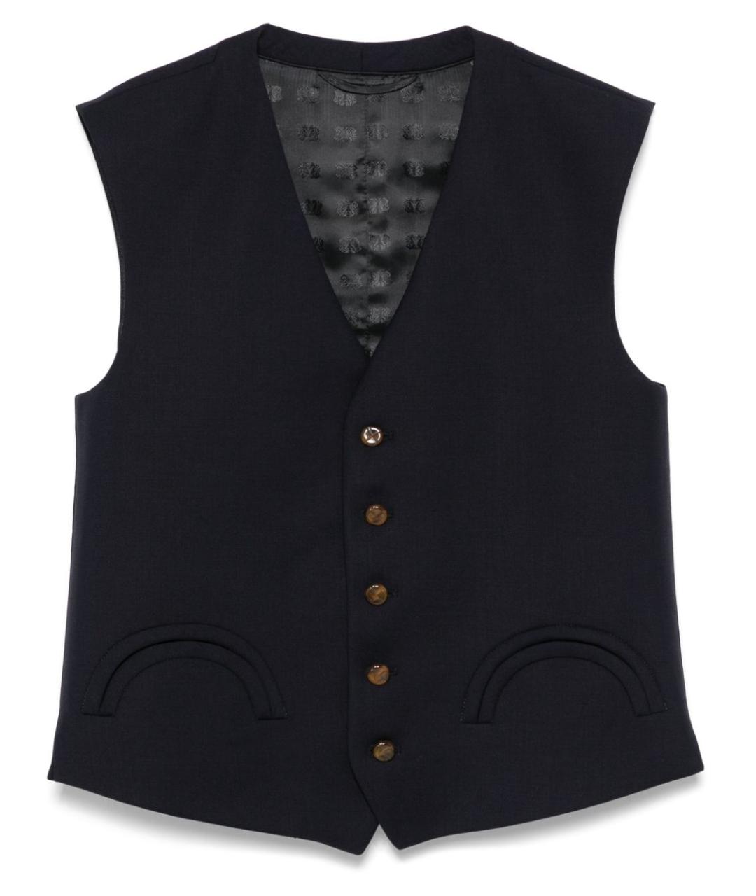 BLAZE MILANO Синяя шерстяная жилетка, фото 1