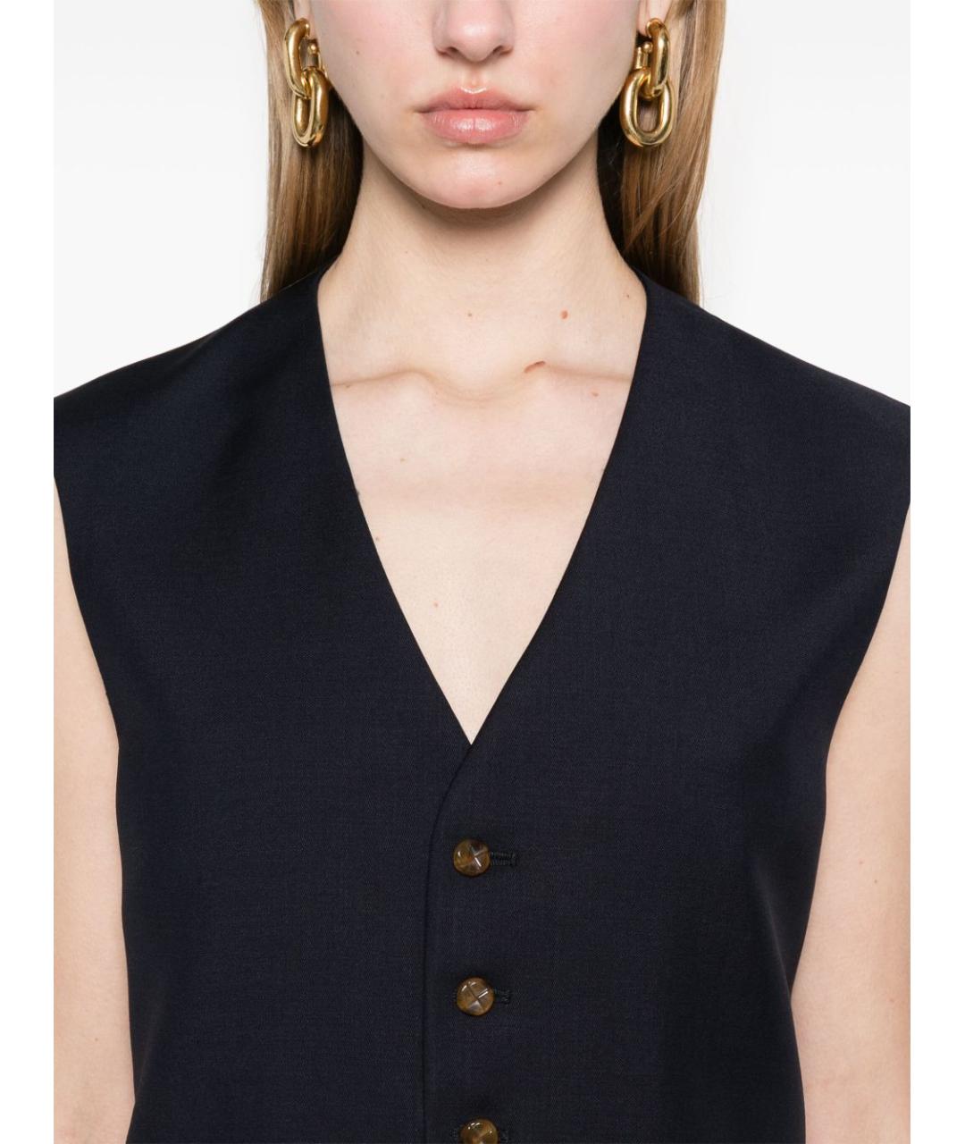 BLAZE MILANO Синяя шерстяная жилетка, фото 4