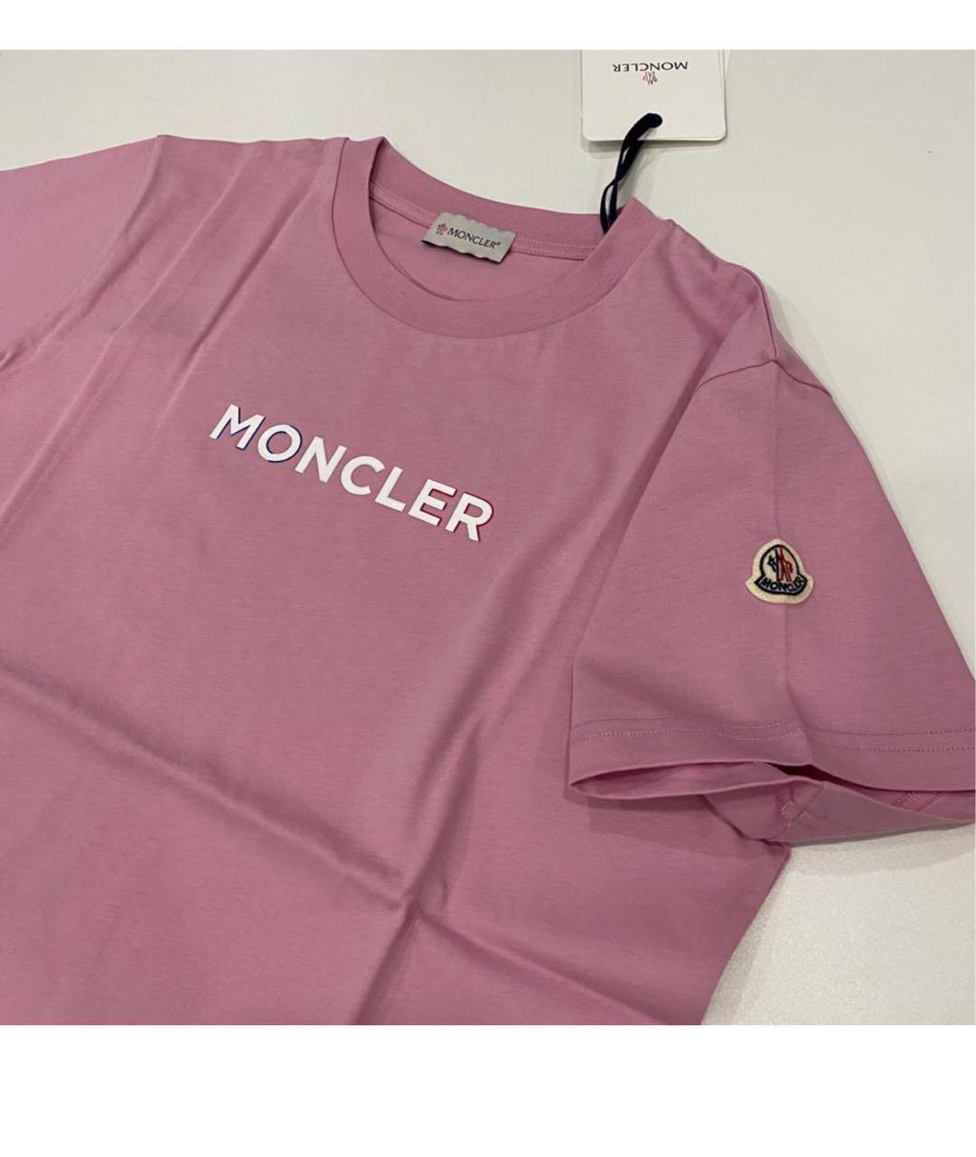 MONCLER KIDS Розовый хлопковый детская футболка / топ, фото 3