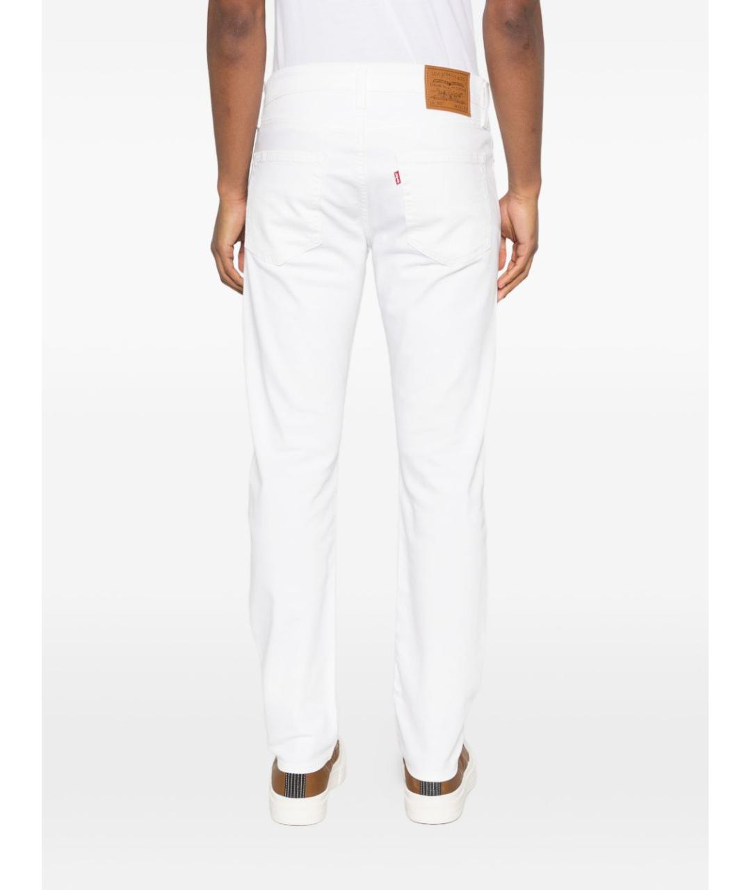 LEVI'S Белые хлопковые прямые джинсы, фото 3