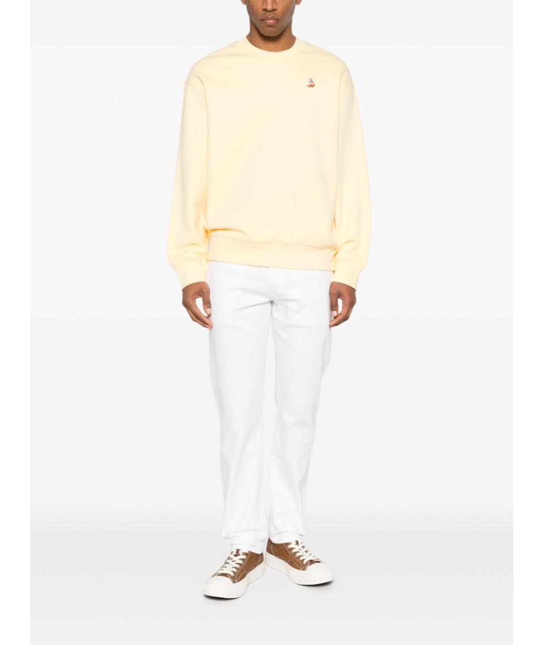 LEVI'S Белые хлопковые прямые джинсы, фото 4