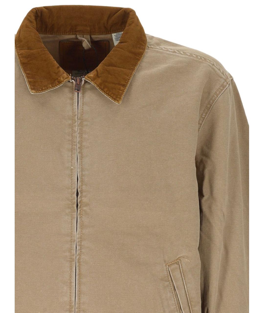 LEVI'S Бежевая хлопковая куртка, фото 3