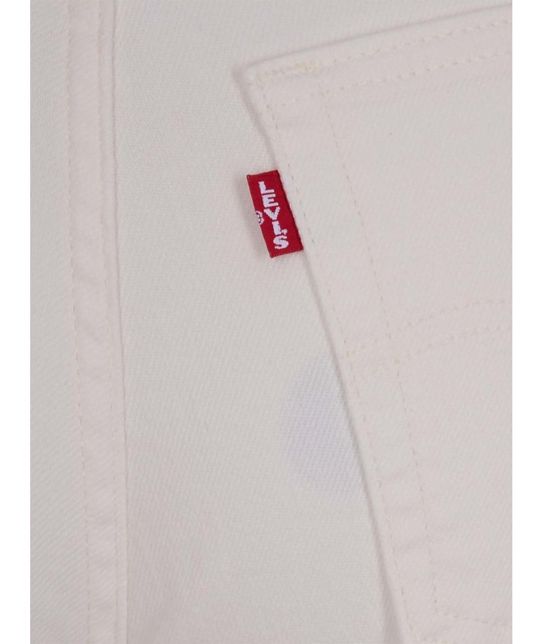 LEVI'S Белые хлопковые прямые джинсы, фото 2