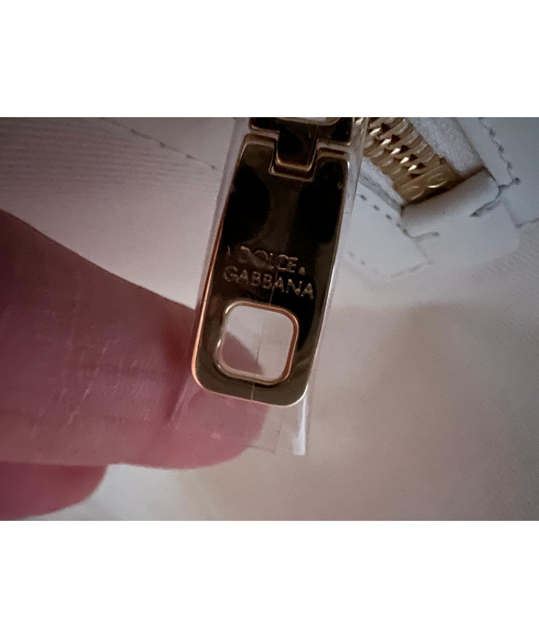 DOLCE&GABBANA Белая пелетеная сумка тоут, фото 6