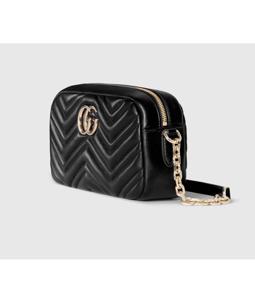 GUCCI Черная кожаная сумка через плечо, фото 2
