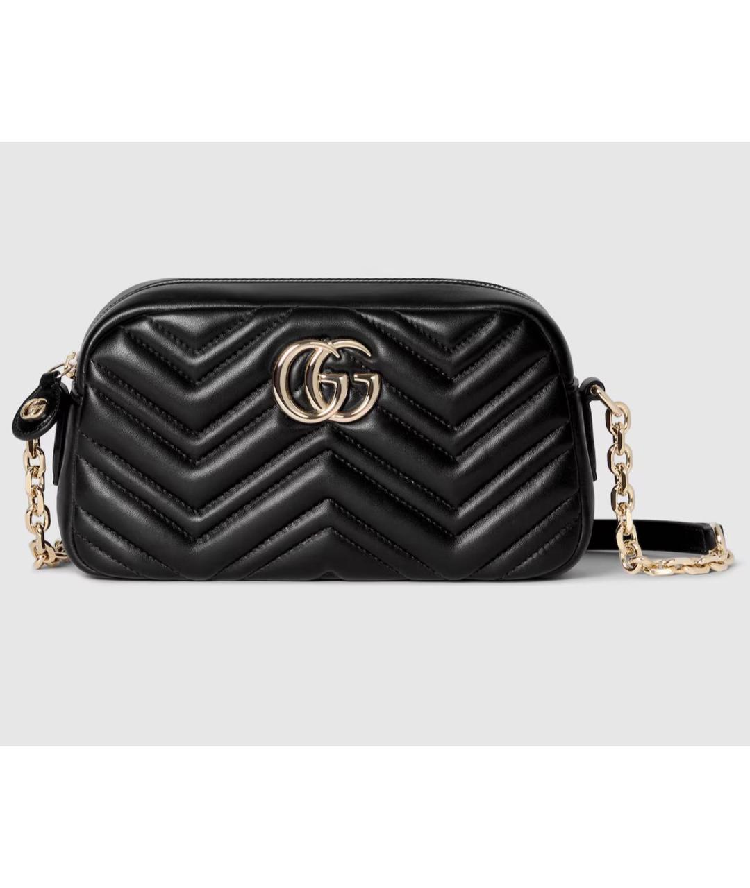 GUCCI Черная кожаная сумка через плечо, фото 5