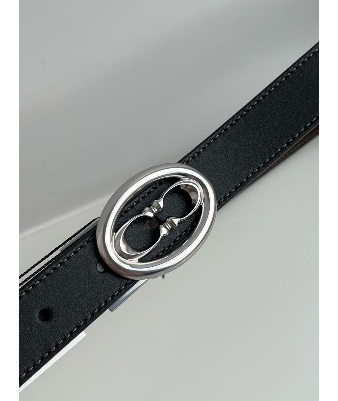 COACH Черный кожаный ремень, фото 4