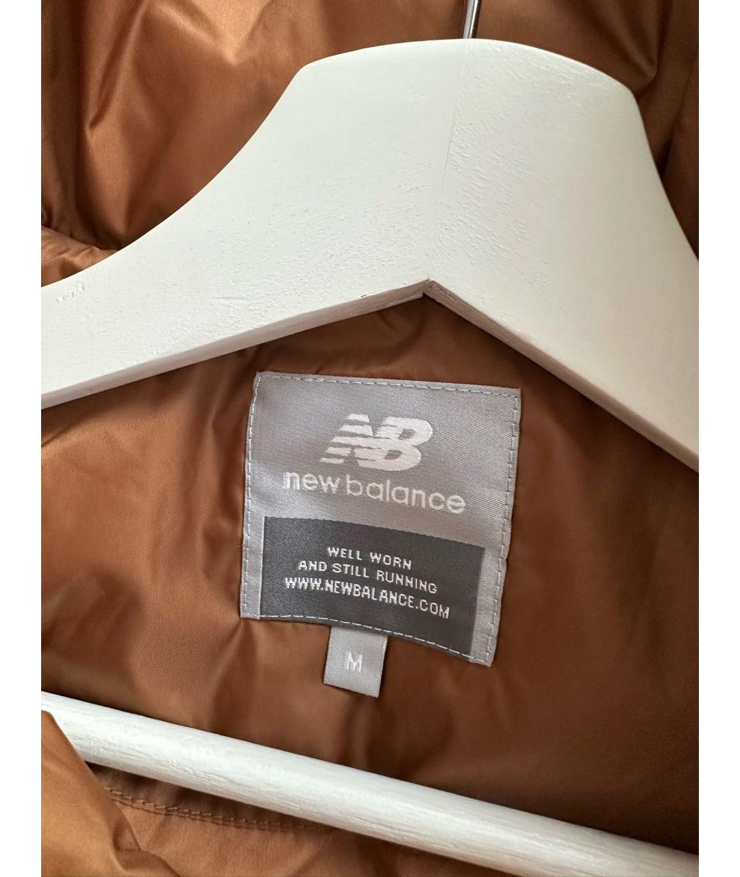 NEW BALANCE Коричневый полиэстеровый пуховик, фото 5