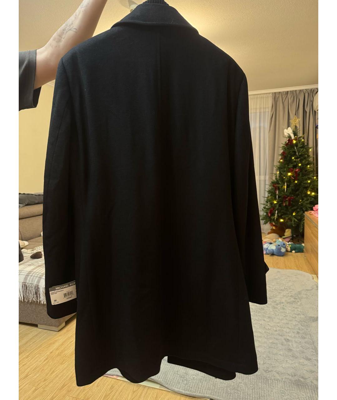 MICHAEL KORS Черное шерстяное пальто, фото 2