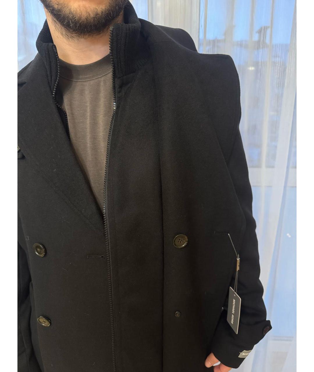 MICHAEL KORS Черное шерстяное пальто, фото 8