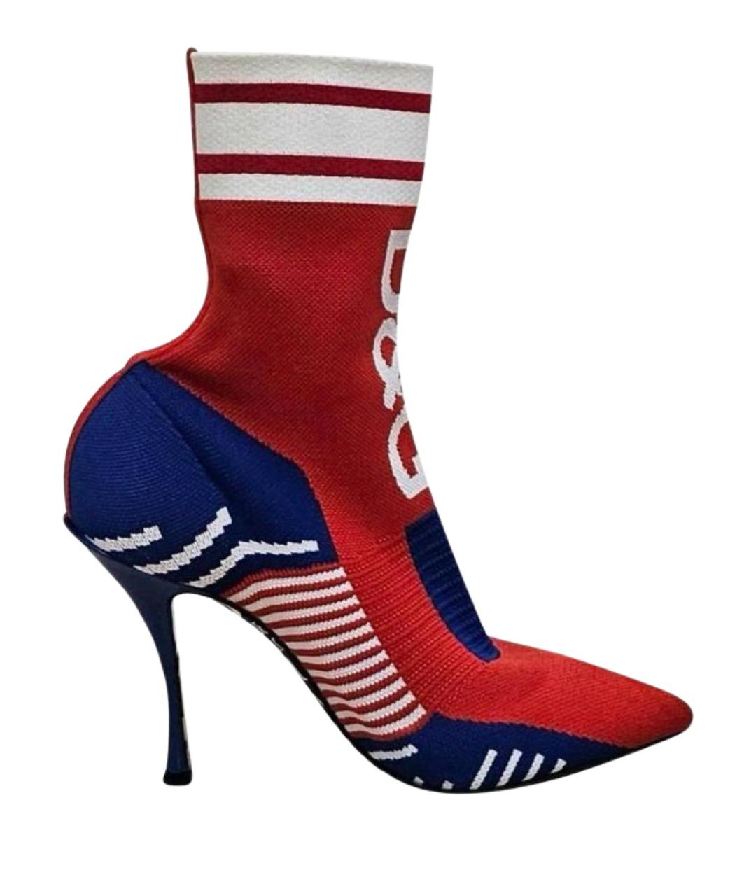 DOLCE&GABBANA Мульти текстильные ботильоны, фото 1