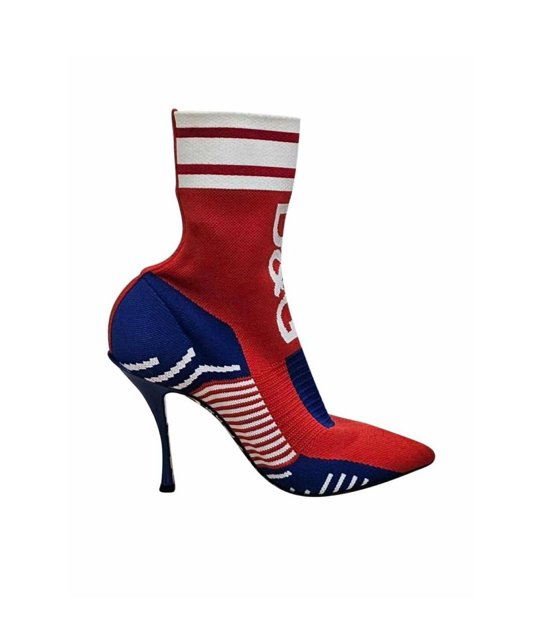 DOLCE&GABBANA Мульти текстильные ботильоны, фото 8