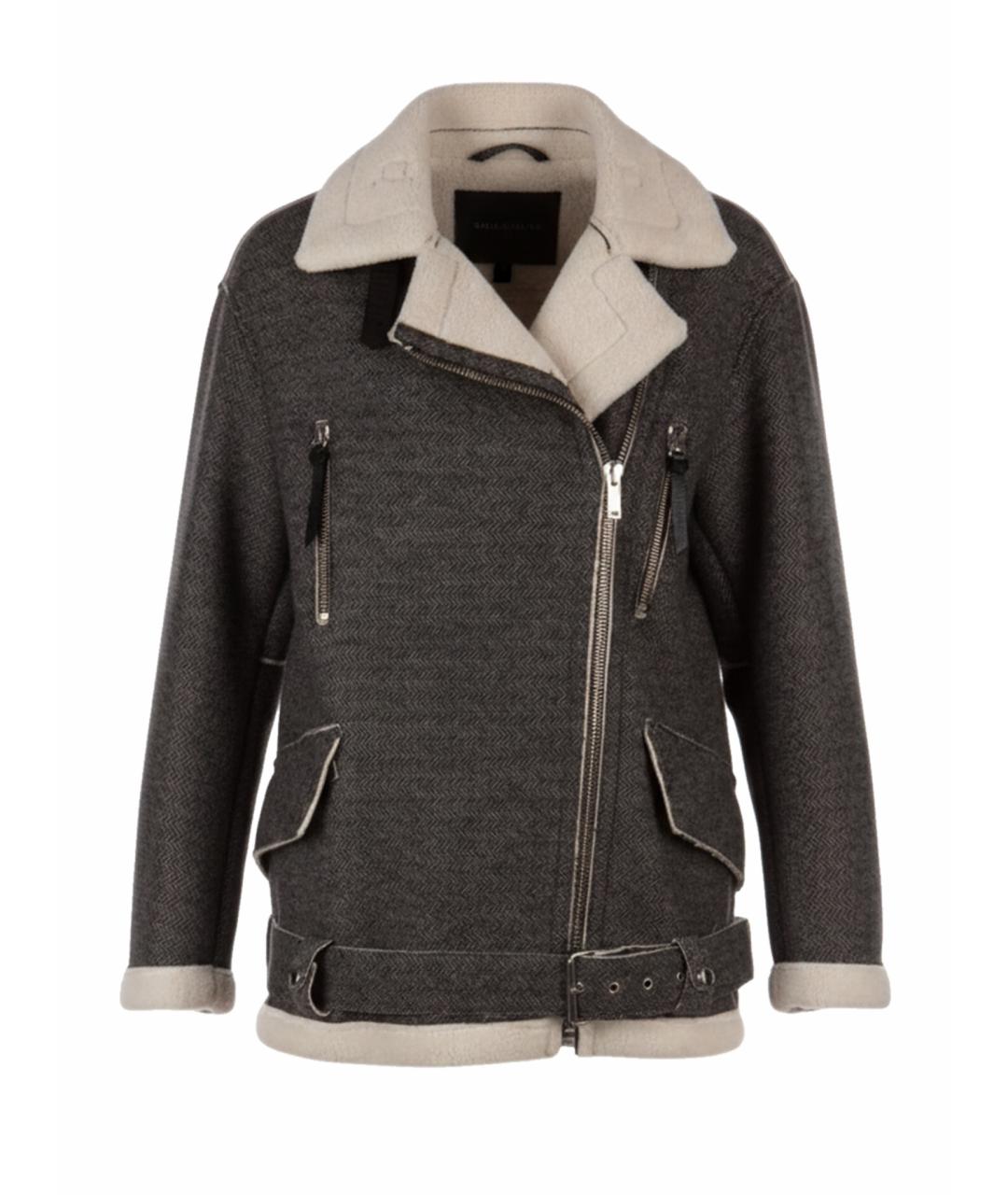 GOLDEN GOOSE DELUXE BRAND Антрацитовая дубленка, фото 1