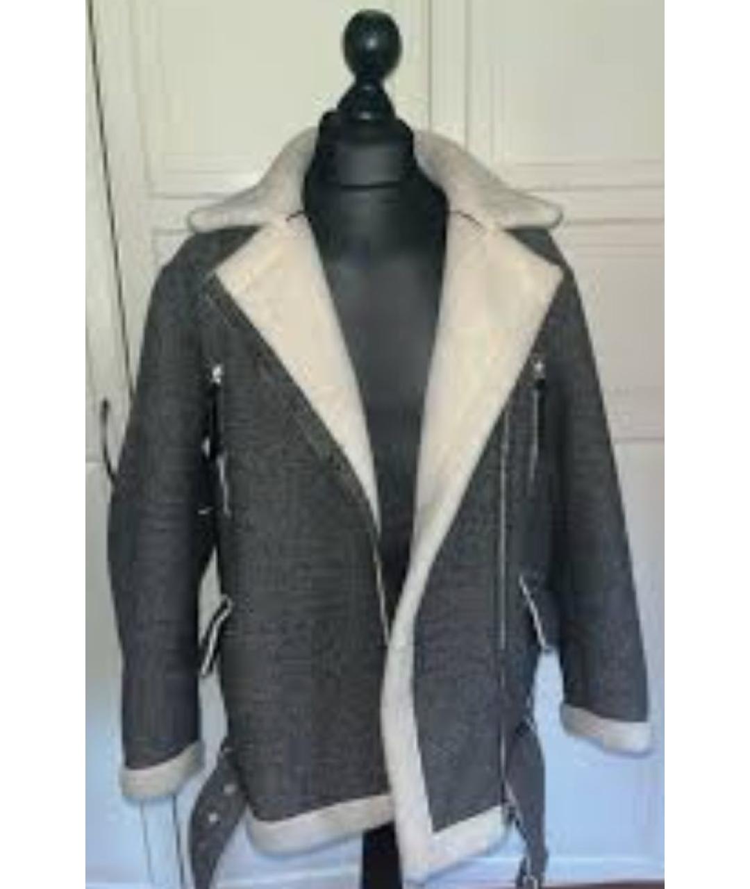 GOLDEN GOOSE DELUXE BRAND Антрацитовая дубленка, фото 6