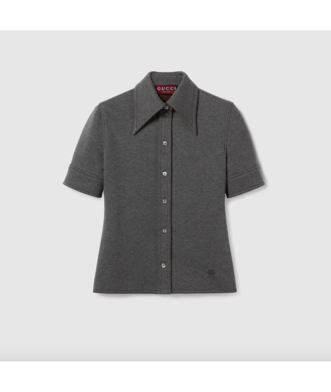 GUCCI Серая шерстяная рубашка, фото 5