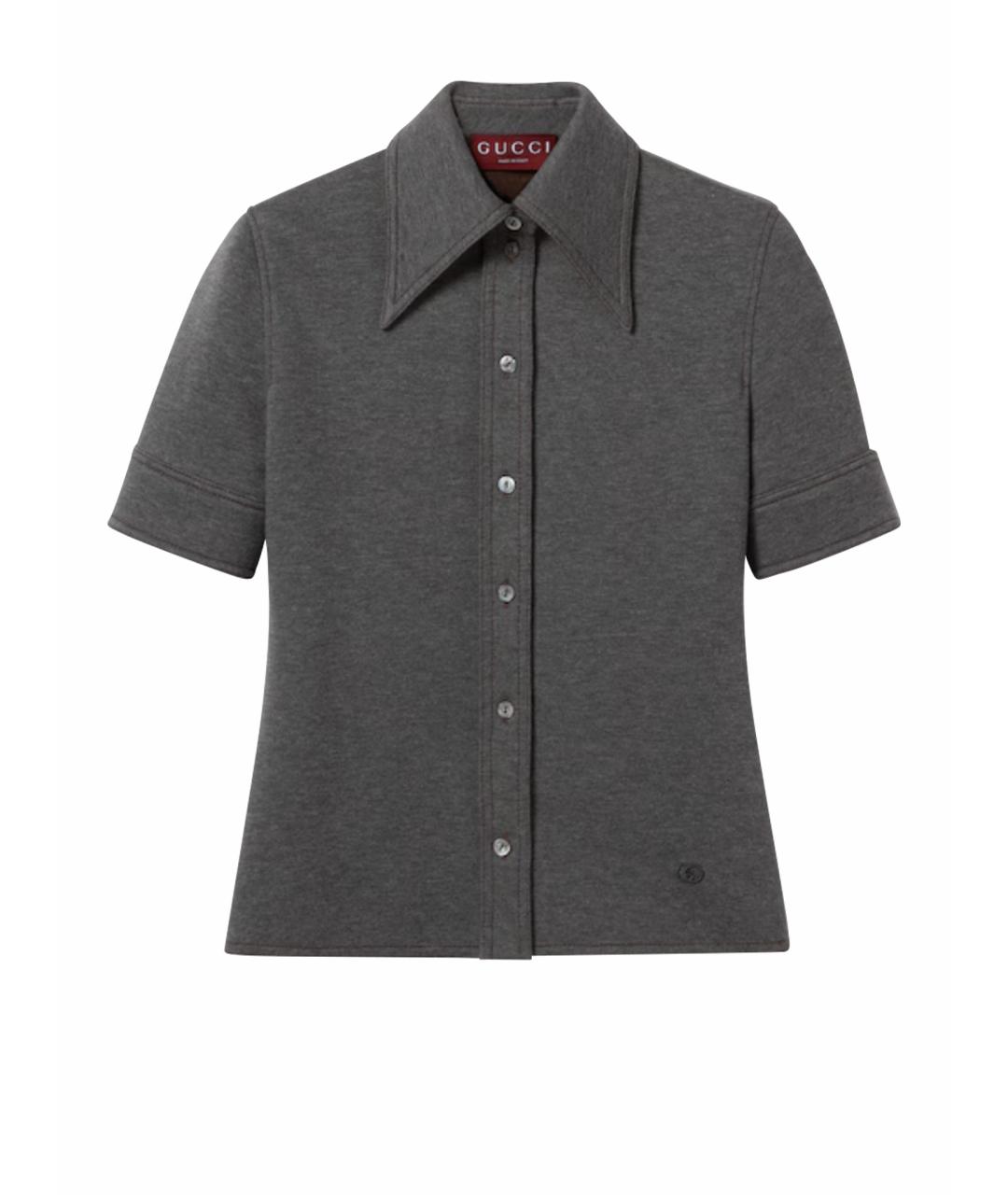 GUCCI Серая шерстяная рубашка, фото 1