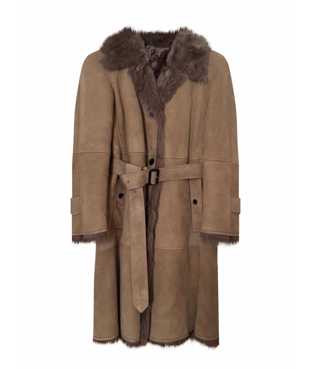 BURBERRY Коричневая замшевая дубленка, фото 1