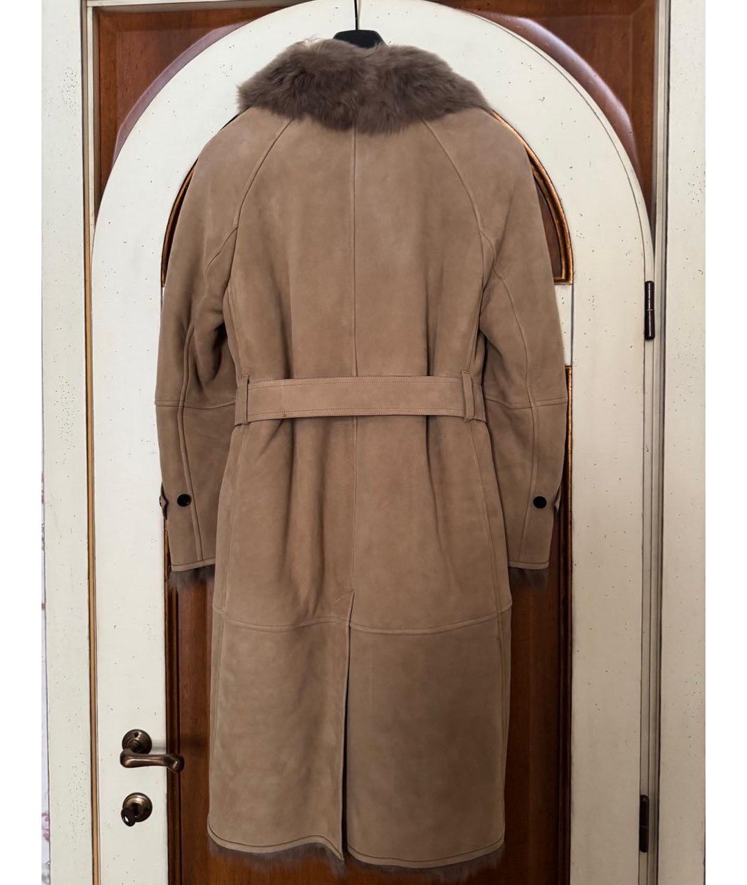BURBERRY Коричневая замшевая дубленка, фото 3