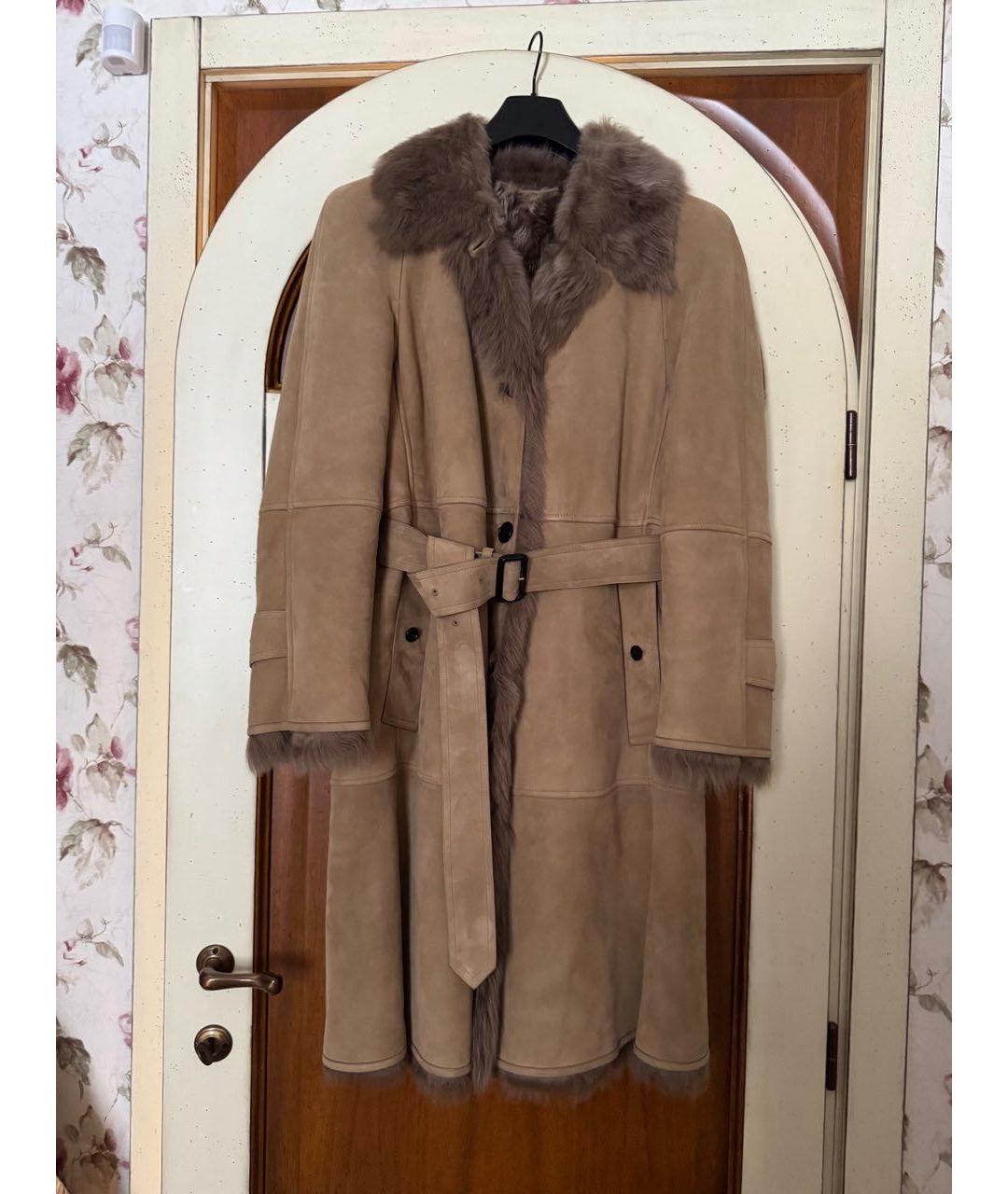 BURBERRY Коричневая замшевая дубленка, фото 9