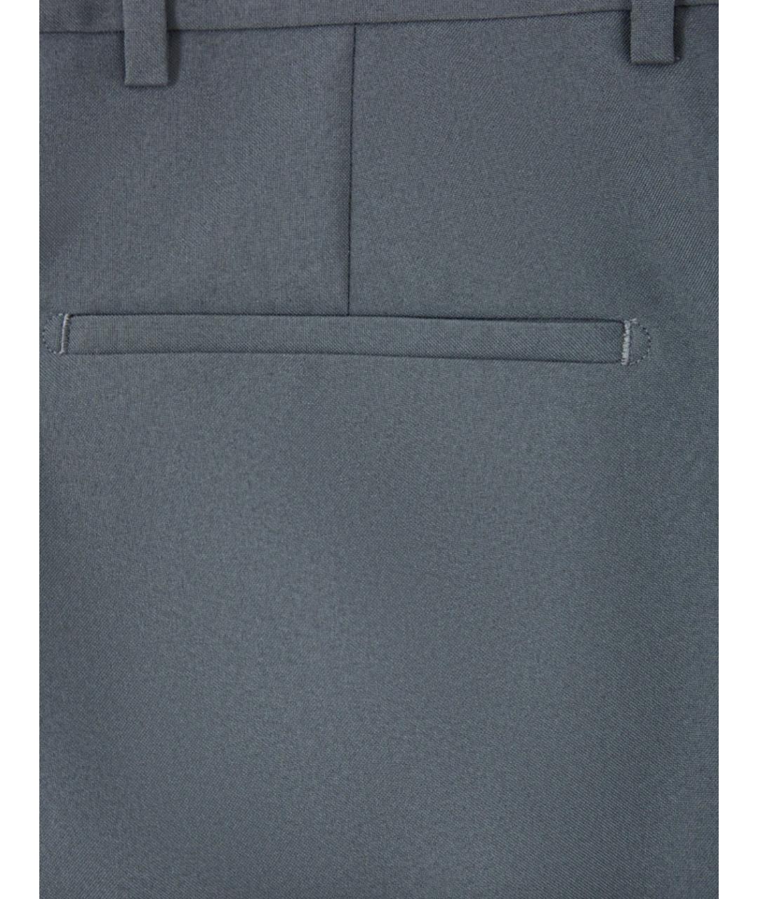 GUCCI Серые полиэстеровые прямые брюки, фото 3