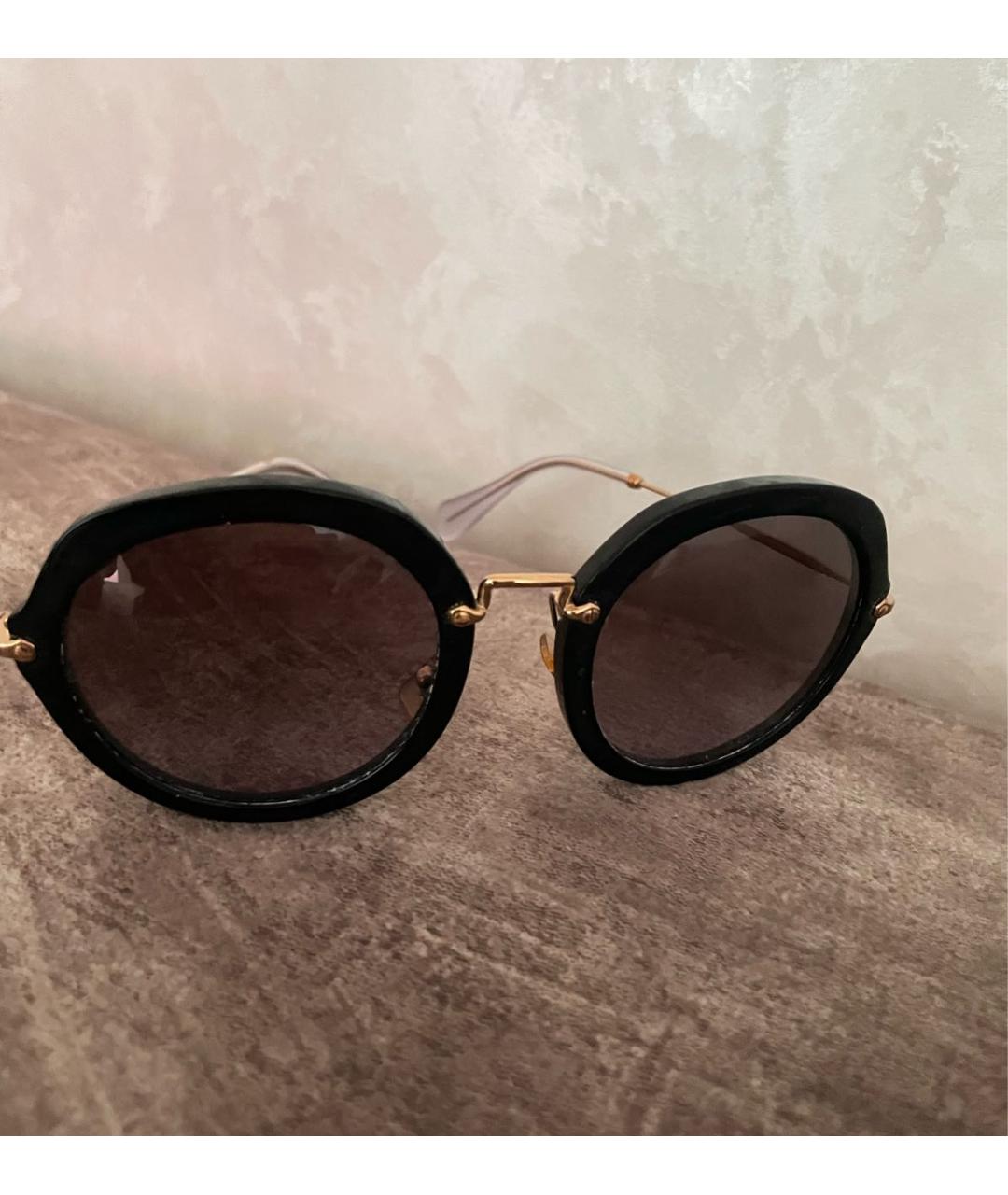 MIU MIU Черные солнцезащитные очки, фото 5