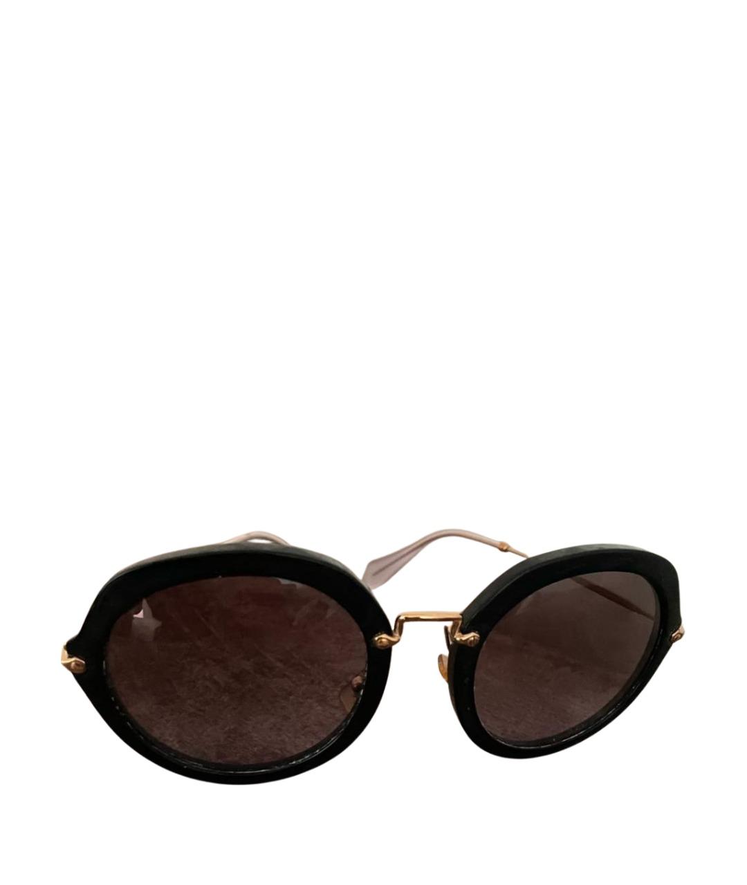 MIU MIU Черные солнцезащитные очки, фото 1