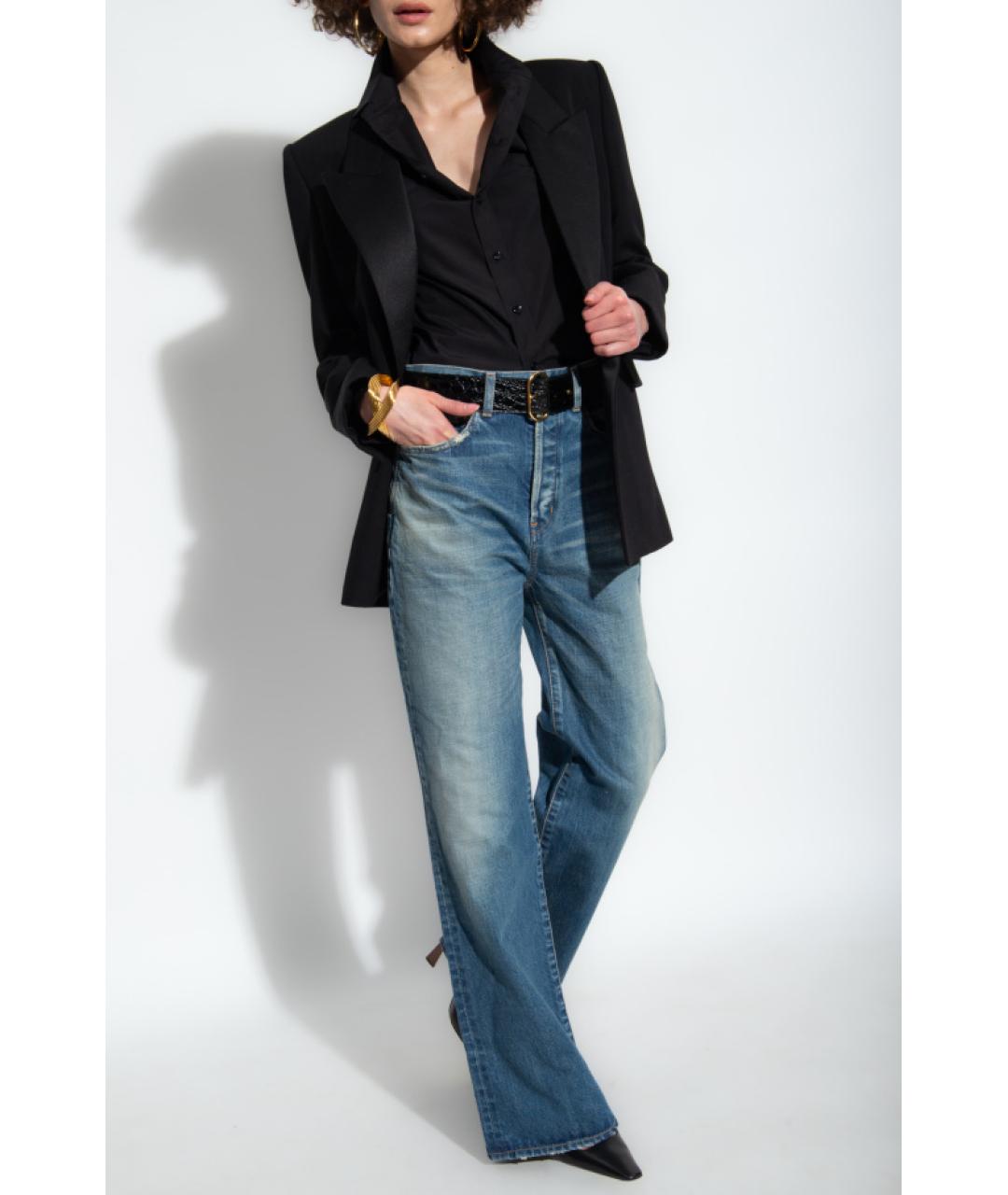 SAINT LAURENT Черная шелковая рубашка, фото 4