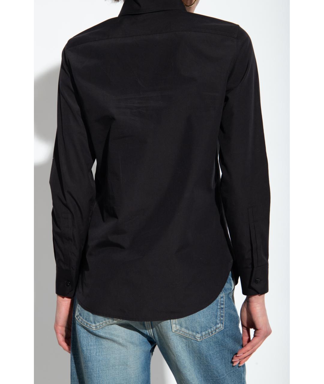 SAINT LAURENT Черная шелковая рубашка, фото 3