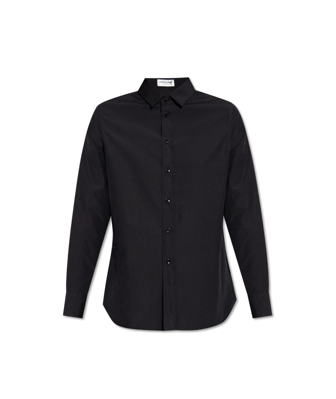 SAINT LAURENT Черная шелковая рубашка, фото 7