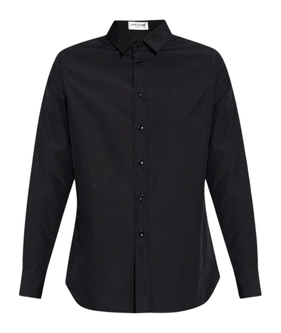 SAINT LAURENT Черная шелковая рубашка, фото 1