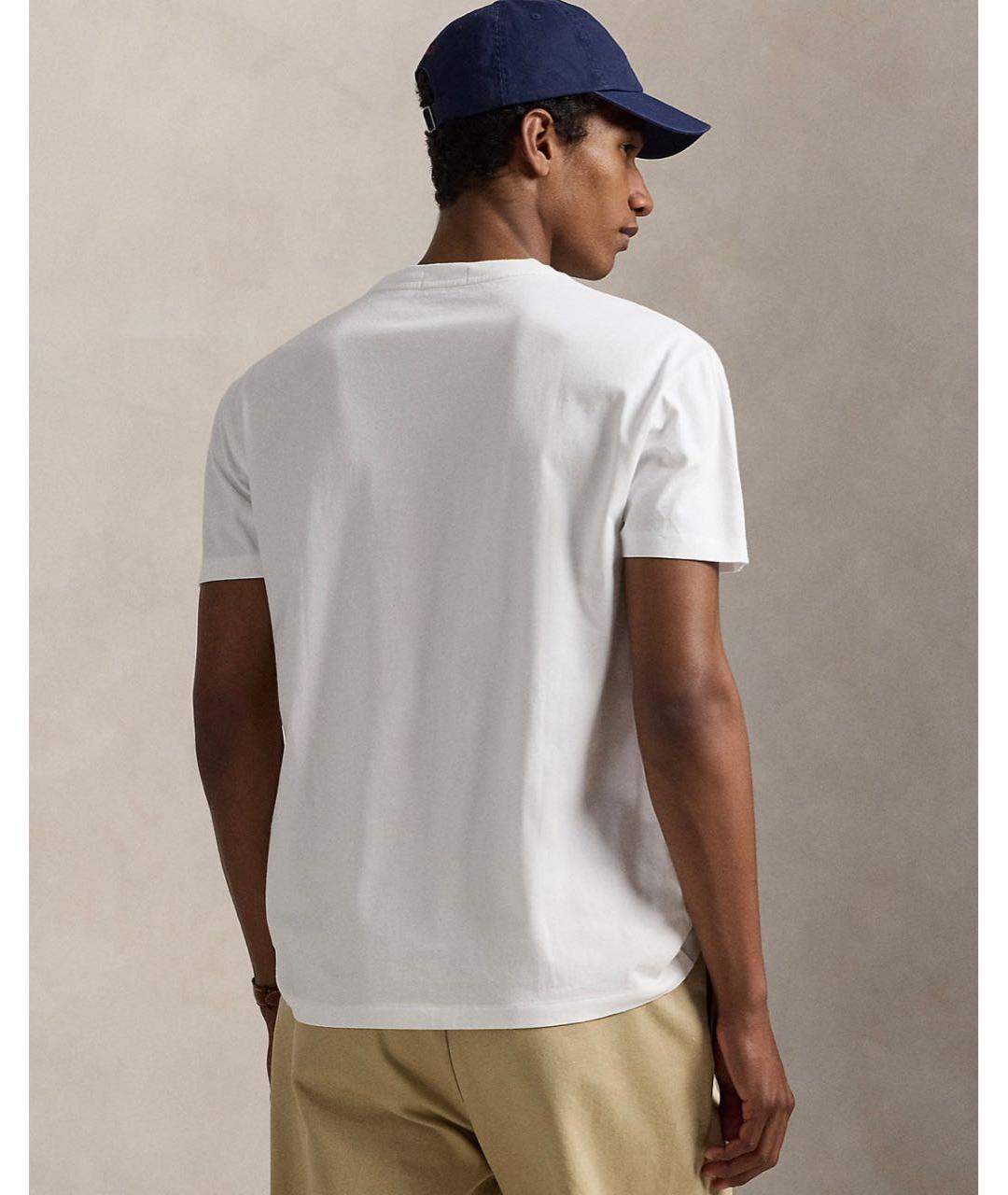 POLO RALPH LAUREN Белая хлопковая футболка, фото 3