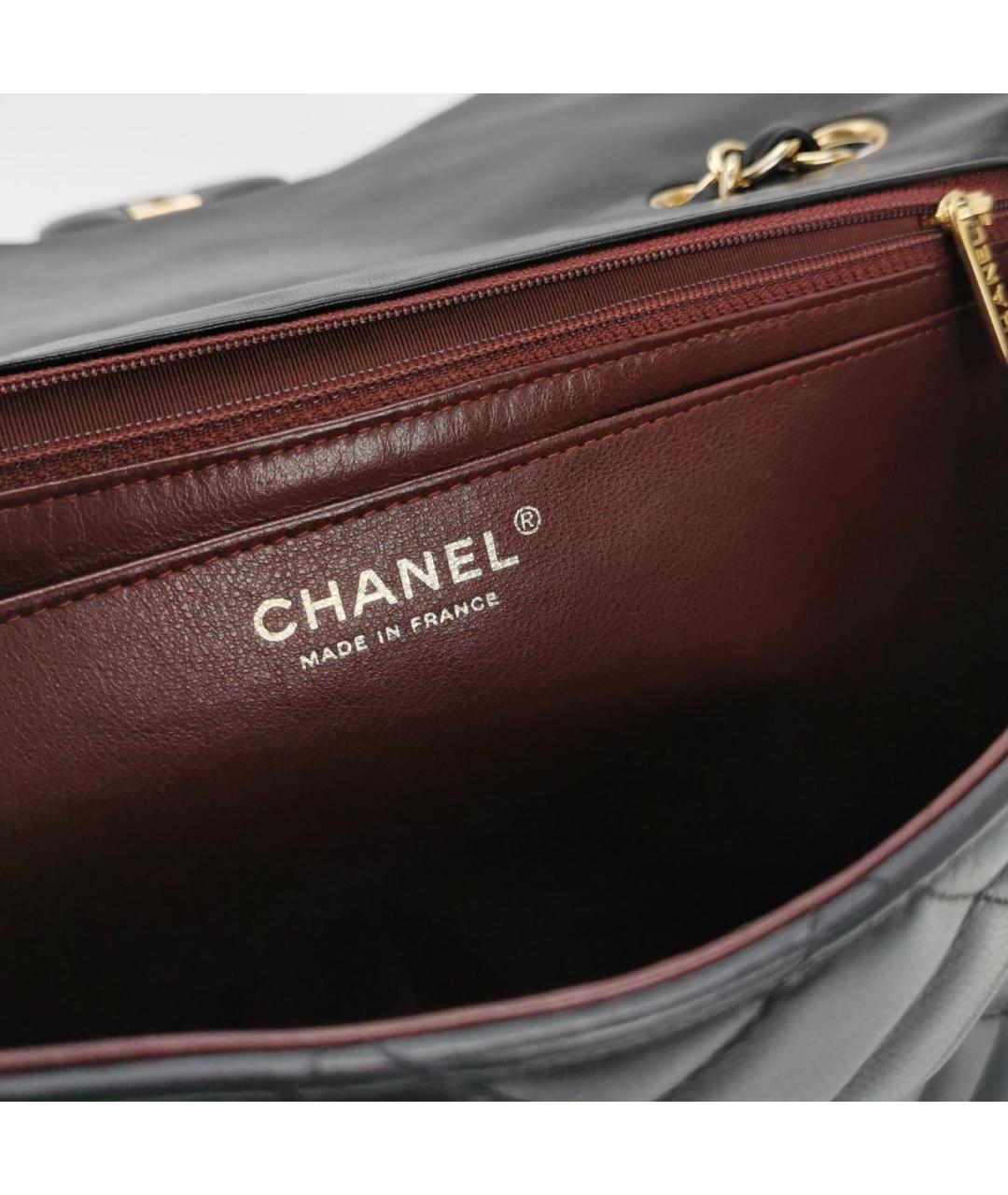 CHANEL Черная кожаная сумка через плечо, фото 6