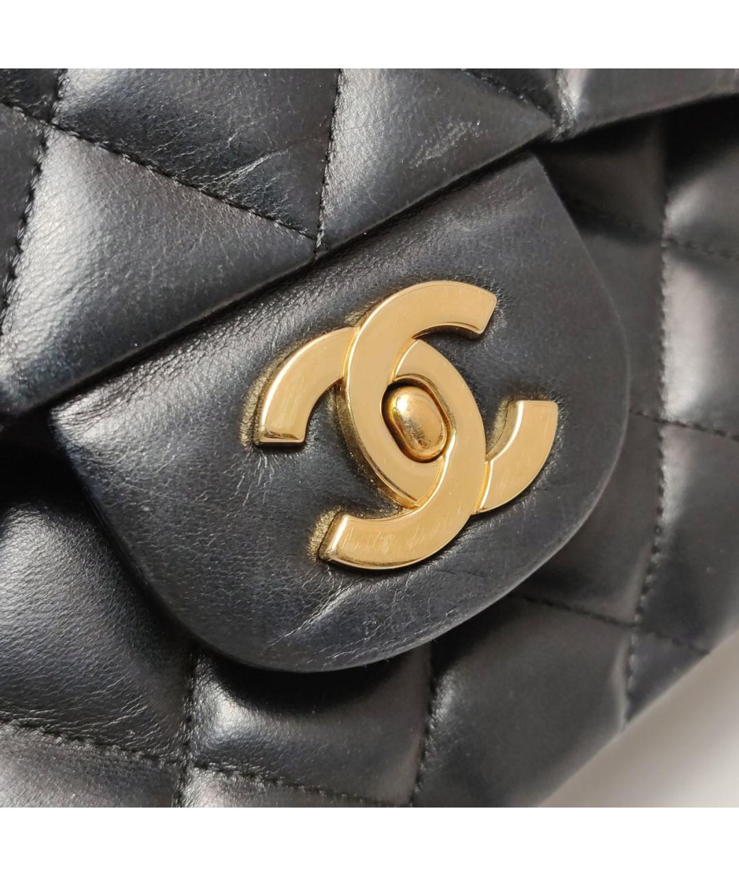 CHANEL Черная кожаная сумка через плечо, фото 5