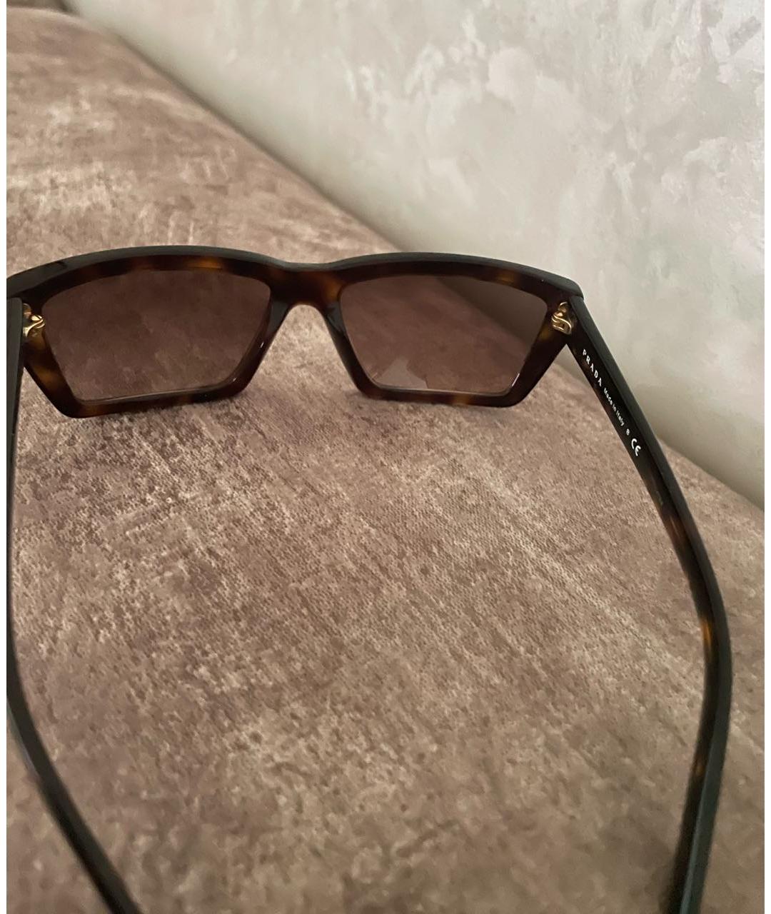 PRADA Коричневые солнцезащитные очки, фото 3