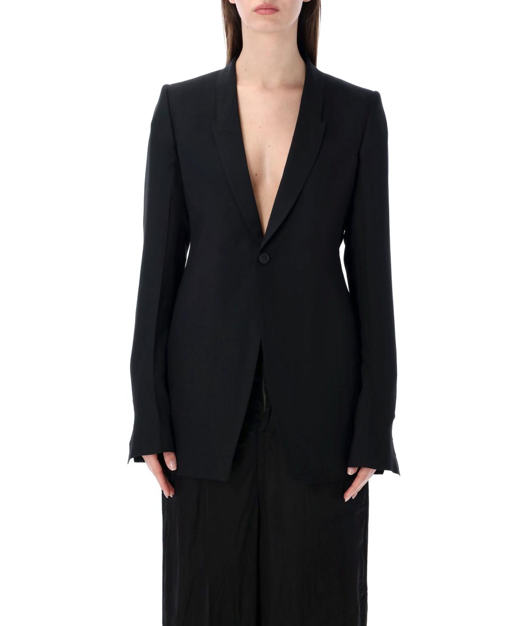 RICK OWENS Черный шерстяной жакет/пиджак, фото 1