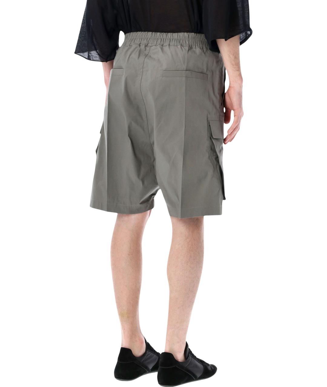 RICK OWENS Серые хлопковые шорты, фото 2