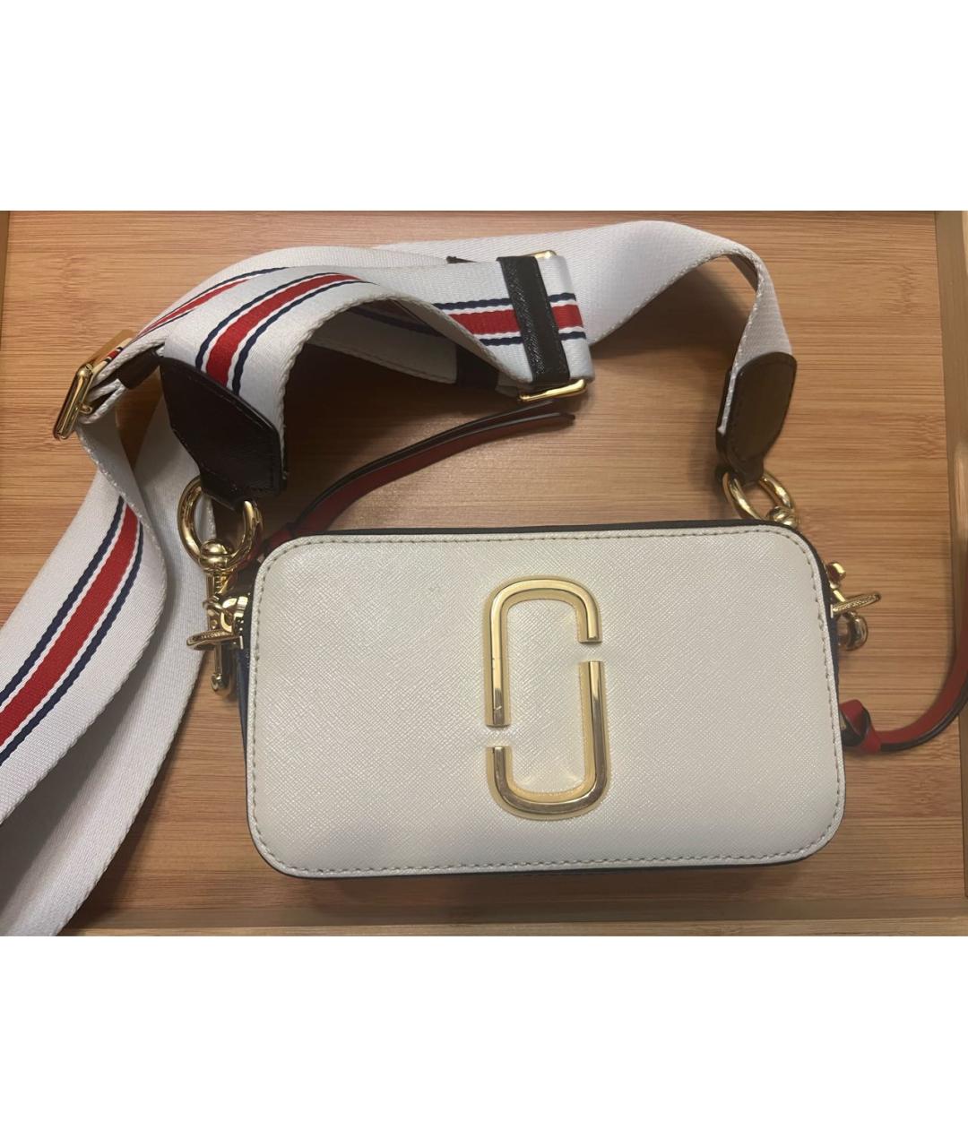 MARC JACOBS Белая кожаная сумка через плечо, фото 8